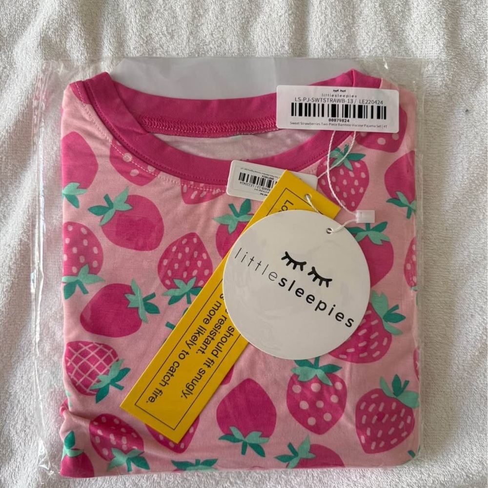 Little Sleepies Sweet Strawberries pajama set